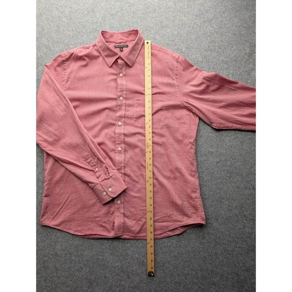 Banana Republic Men's Shirt‎ Extra Large Red Button-up Long Sleeve